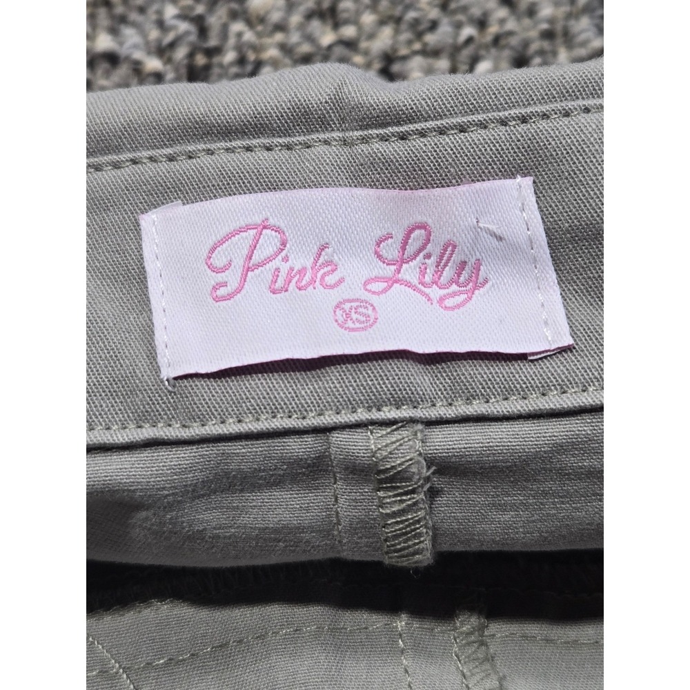 Pink Lily Sage Green Drawstring Utility Jacket 100% Cotton Womenn'sXS - Picture 12 of 15